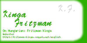 kinga fritzman business card